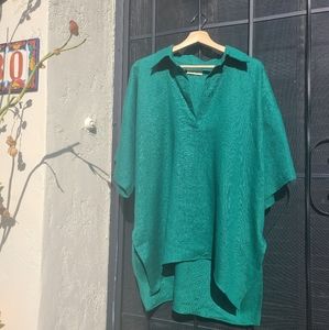 Rachel Craven Linen Louise Shirt in Emerald